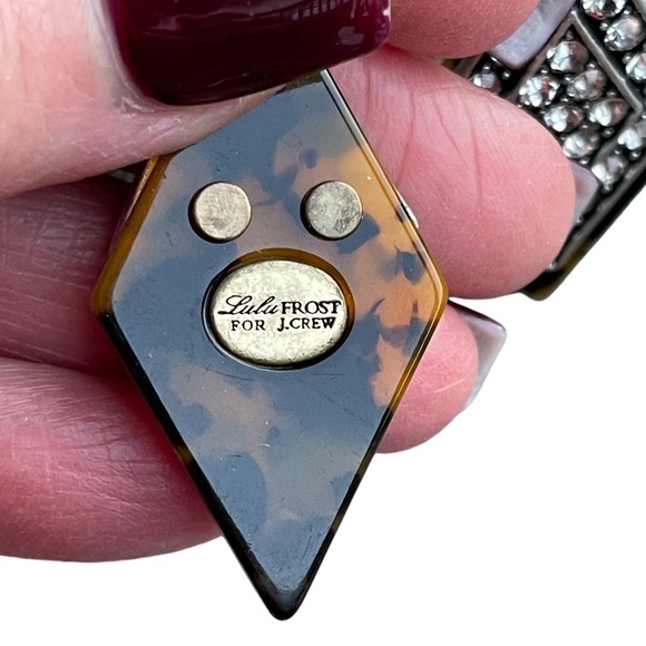 Lulu Frost JCrew 2013 Aficionado collection Pave set crystal & Faux Turtle Shell - Picture 3 of 3